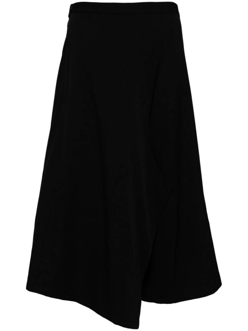 Y's wool double skirt shorts - Black von Y's