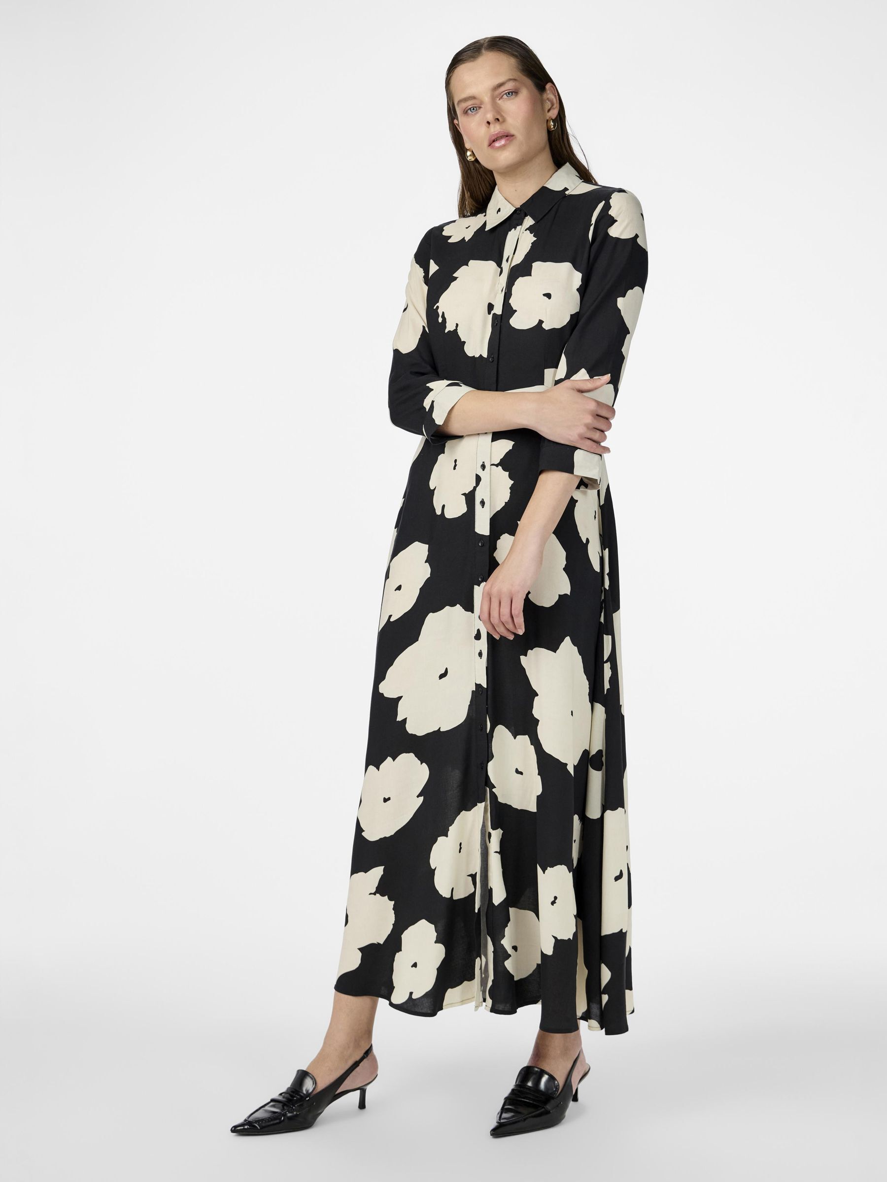 Y.A.S Hemdblusenkleid »YASSAVANNA LONG SHIRT DRESS«, mit 3/4 Ärmel Y.A.S Hemdblusenkleid »YASSAVANNA LONG SHIRT DRESS«, mit 3/4 Ärmel von Y.A.S