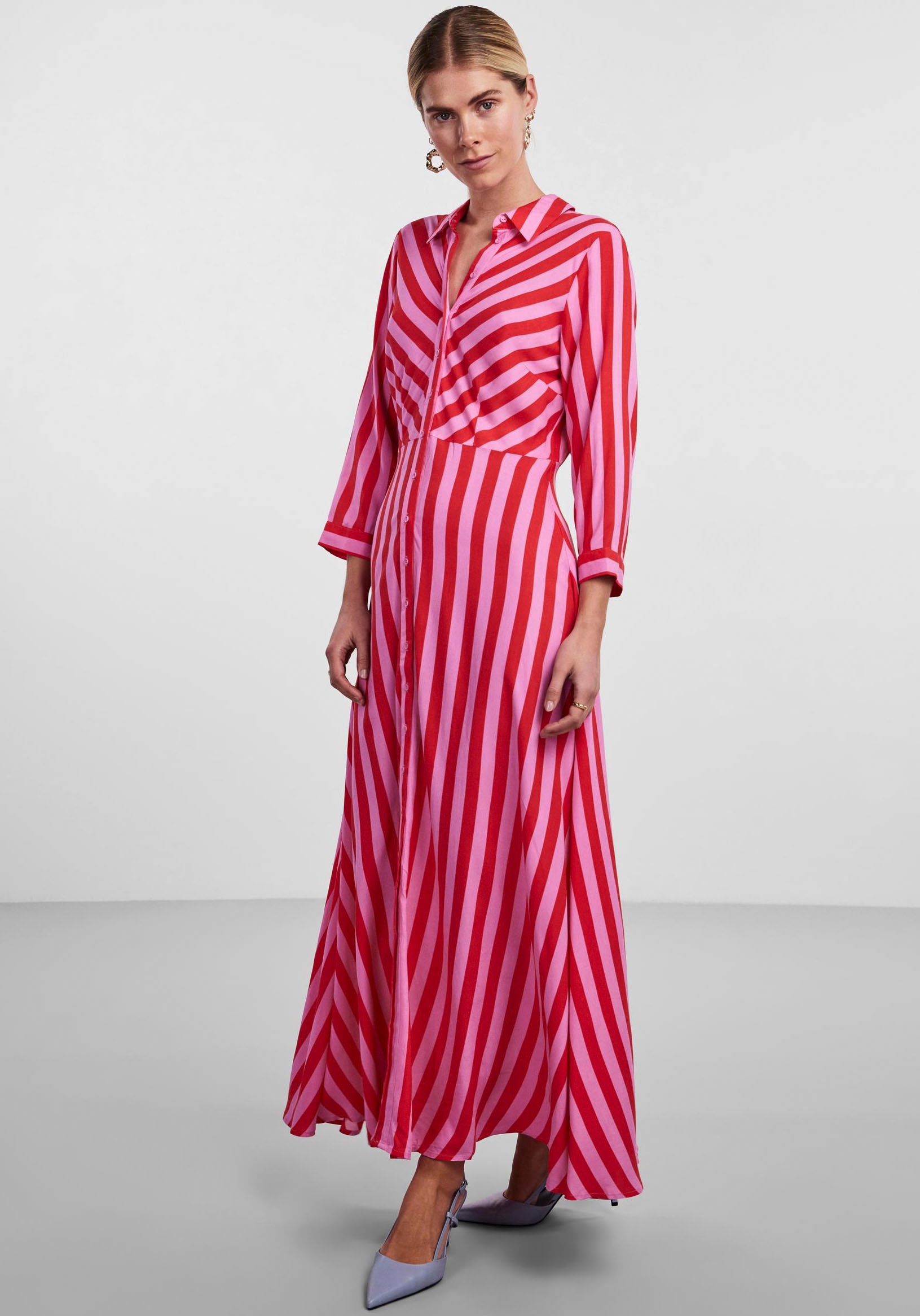 Y.A.S Hemdblusenkleid »YASSAVANNA LONG SHIRT DRESS«, mit 3/4 Ärmel Y.A.S Hemdblusenkleid »YASSAVANNA LONG SHIRT DRESS«, mit 3/4 Ärmel von Y.A.S