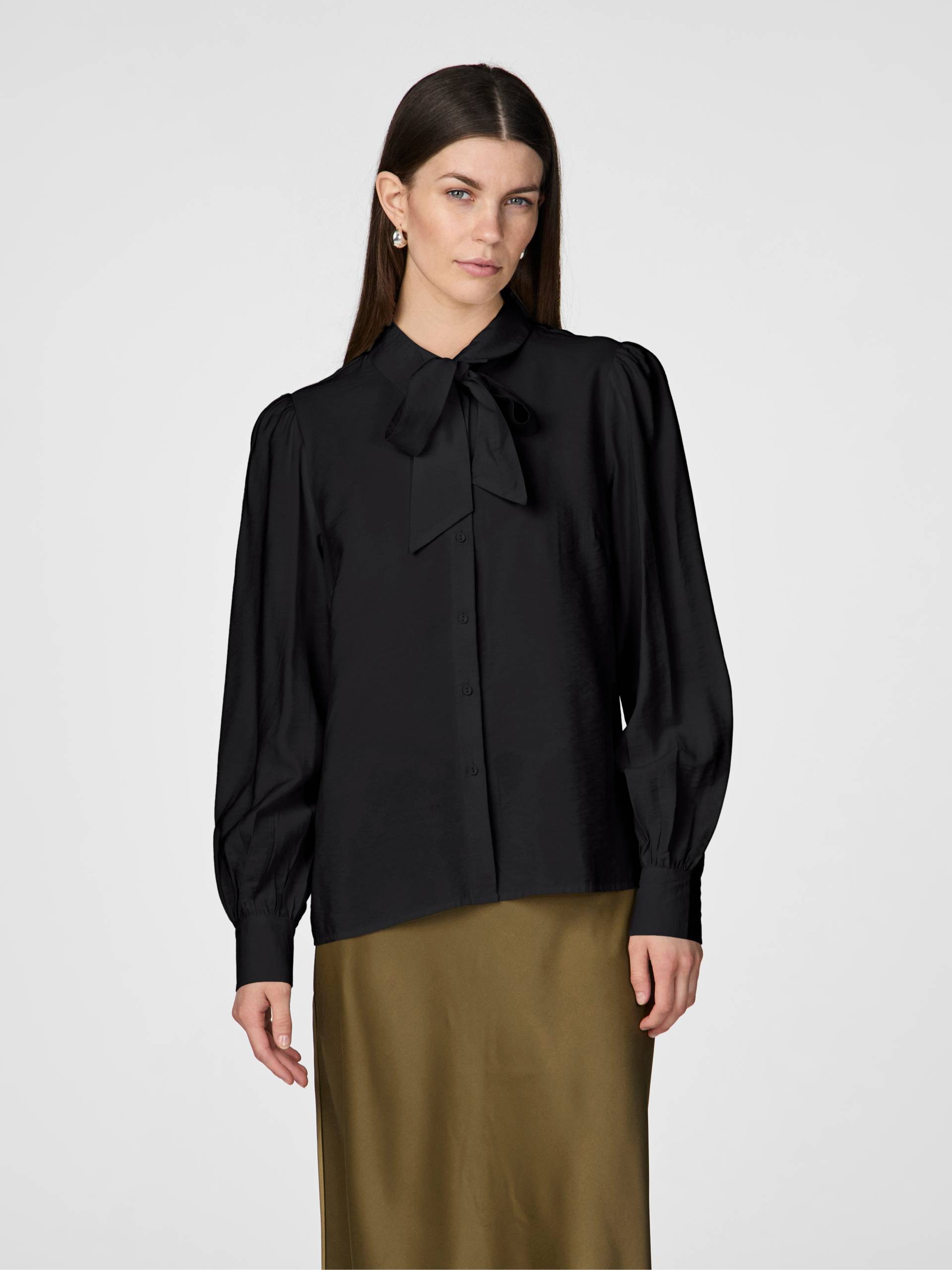 Y.A.S Schluppenbluse »YASPIL LS BOW SHIRT S. NOOS«, mit Schleifendetail von Y.A.S