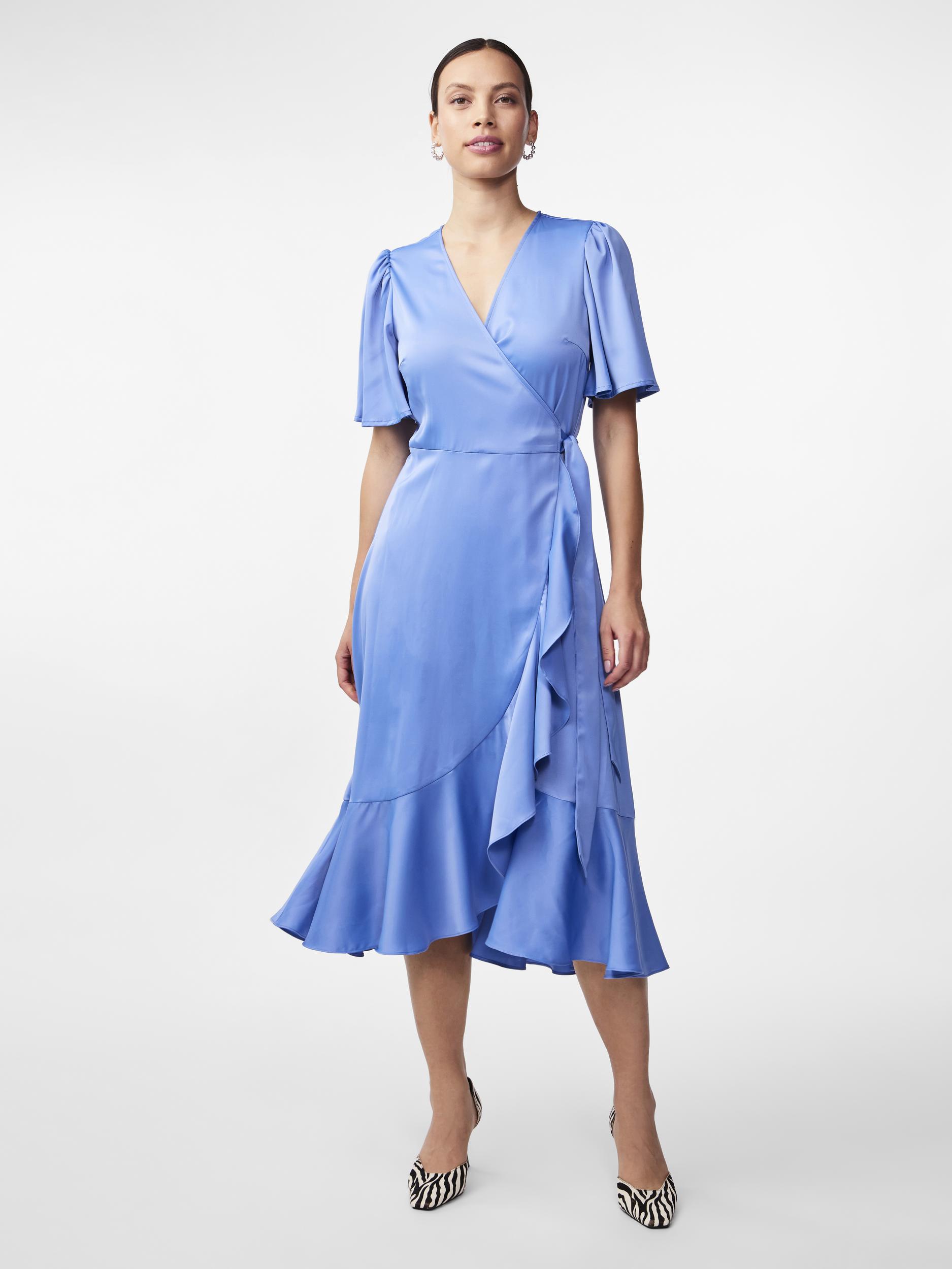 Y.A.S Wickelkleid »YASTHEA 2/4 MIDI WRAP DRESS S. NOOS«, mit Volant Y.A.S Wickelkleid »YASTHEA 2/4 MIDI WRAP DRESS S. NOOS«, mit Volant von Y.A.S