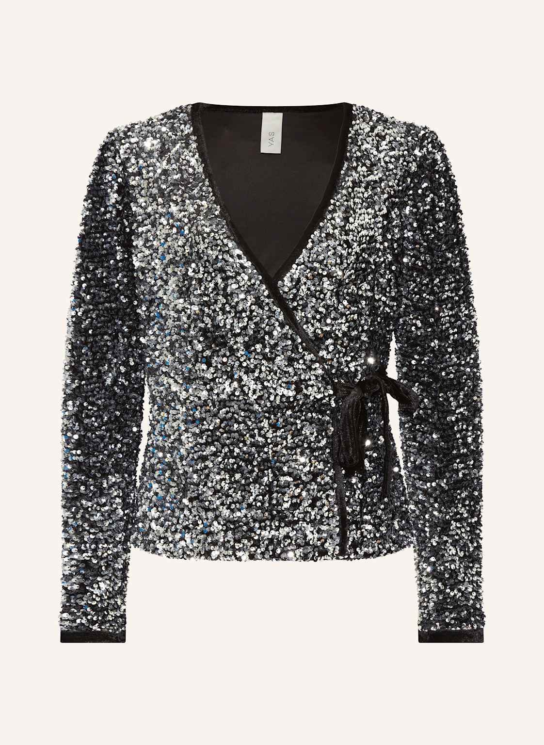 Y.A.S. Wickelbluse Mit Pailletten silber Y.A.S. Wickelbluse Mit Pailletten silber von Y.A.S.