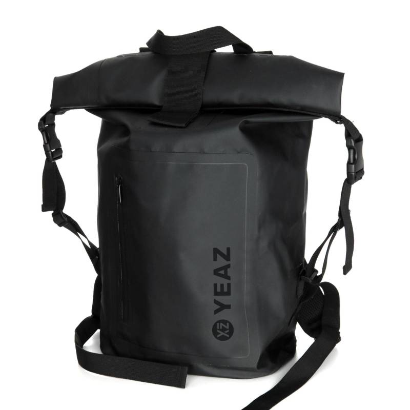 YEAZ - STOCKHOLM Wasserfester Rucksack schwarzes Logo, für Herren, Schwarz, One Size von YEAZ