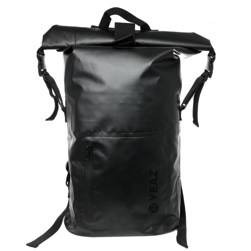 YEAZ - STOCKHOLM Wasserfester Rucksack schwarzes Logo, für Herren, Schwarz, One Size von YEAZ