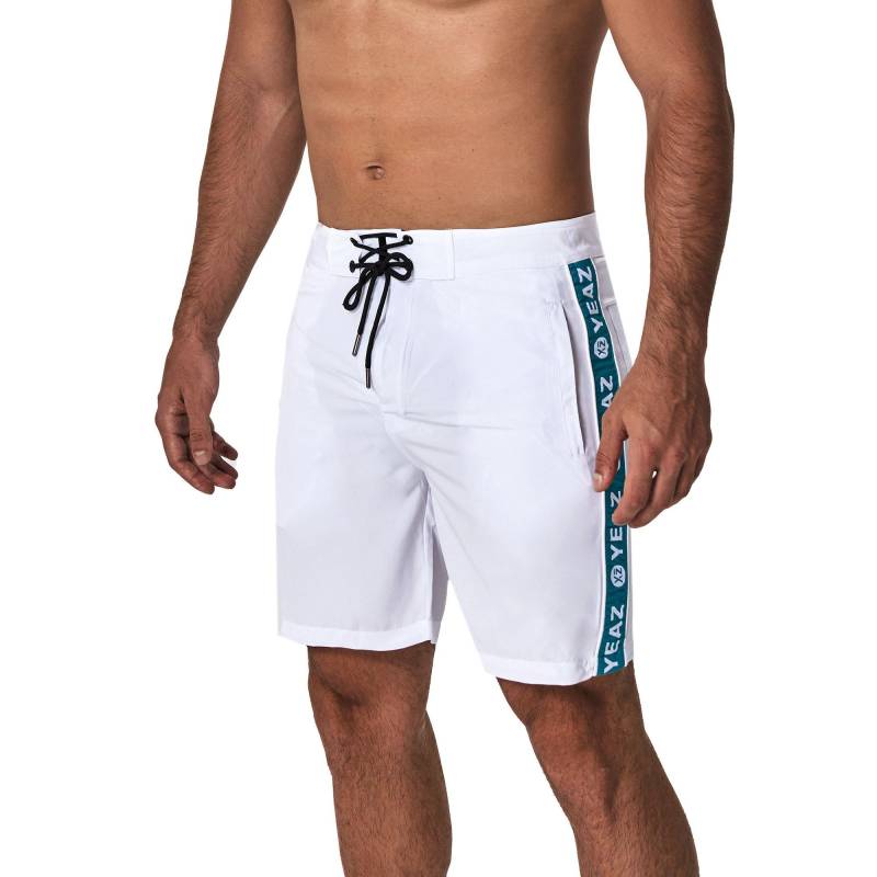 Davey Badeshorts Herren Weiss L von YEAZ