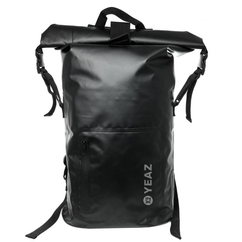 Stockholm Wasserfester Rucksack Weißes Logo Herren Schwarz ONE SIZE von YEAZ