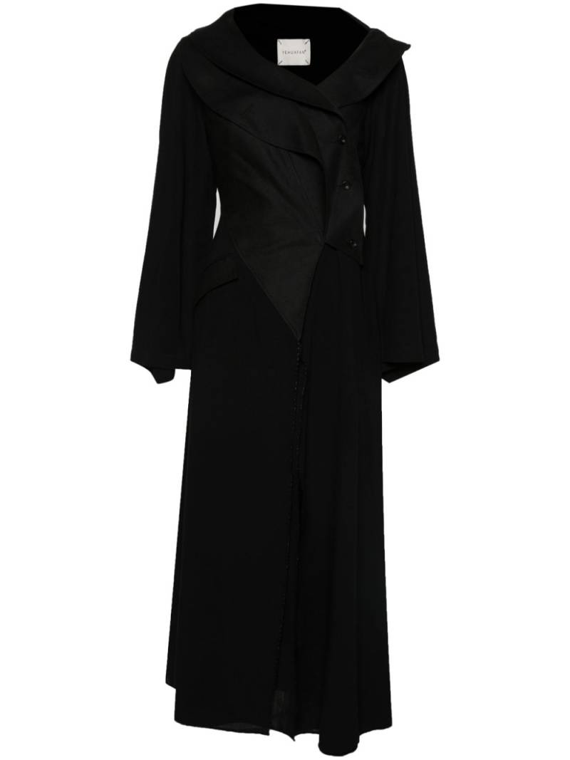 YEHUAFAN asymmetric maxi dress - Black von YEHUAFAN