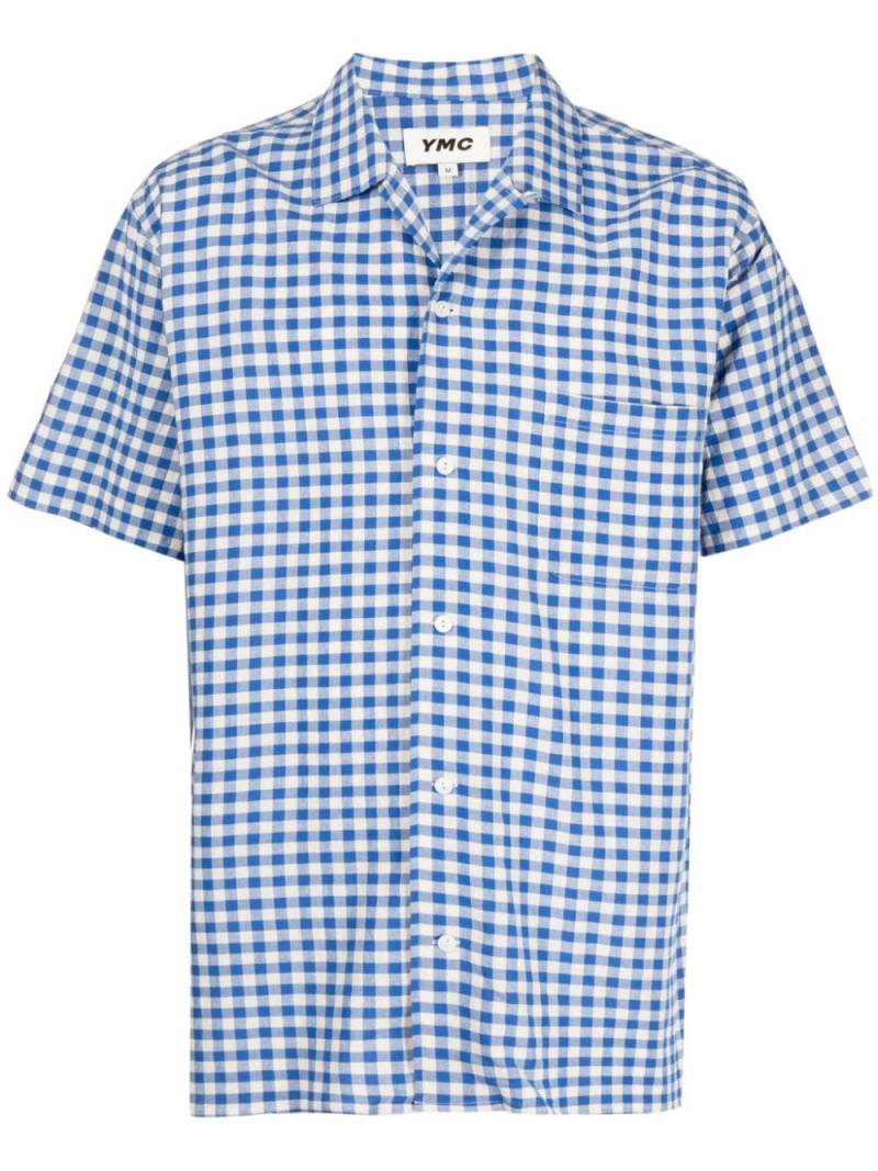 YMC Malick gingham check-pattern shirt - Blue von YMC