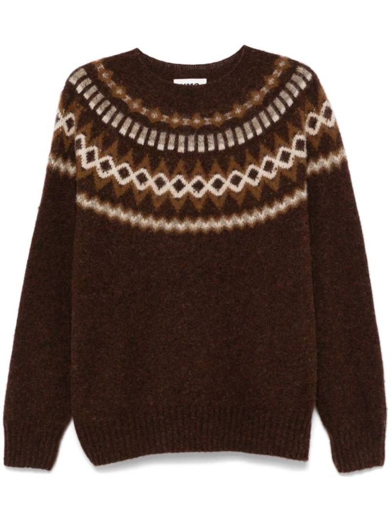 YMC Suedehead Fair Isle jumper - Brown von YMC