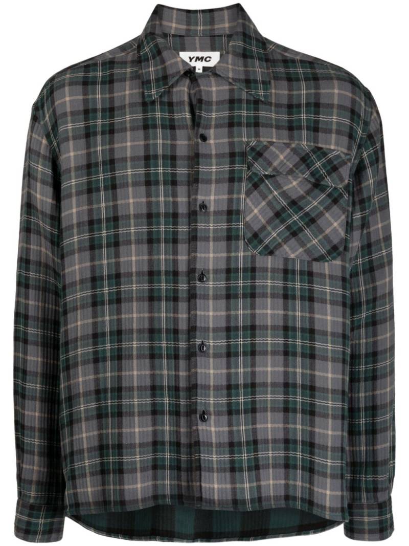 YMC Wray check-pattern cotton shirt - Green von YMC