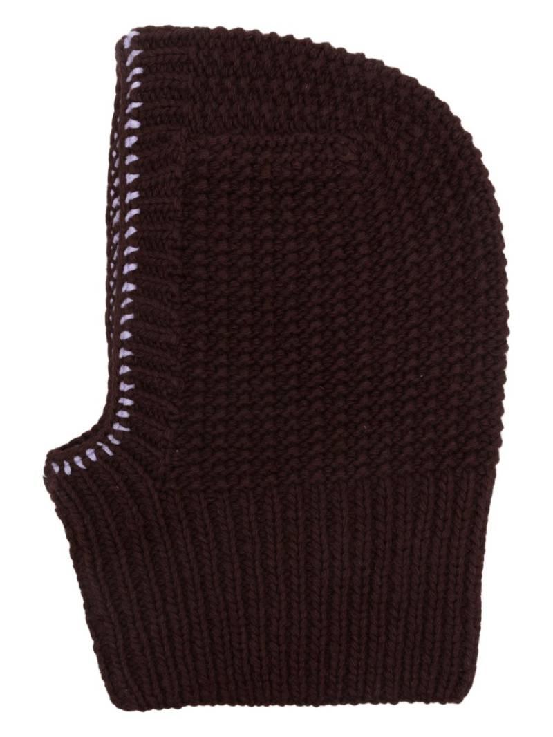 YMC knitted balaclava - Brown von YMC