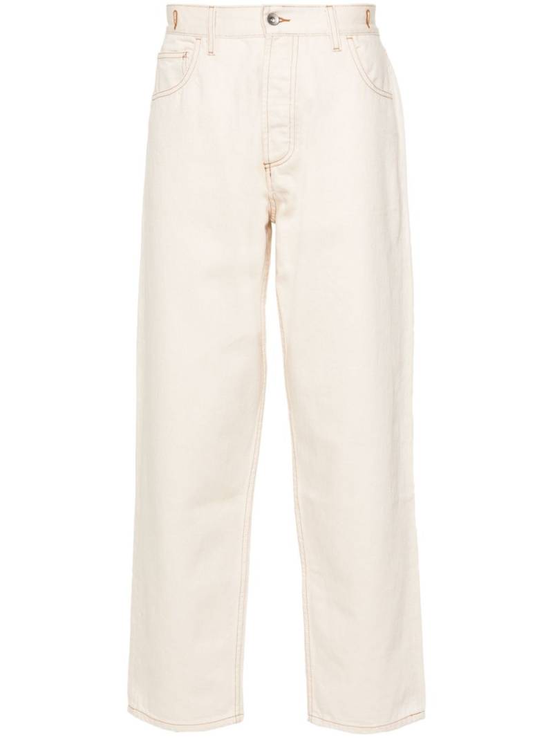 YMC logo-patch jeans - Neutrals von YMC