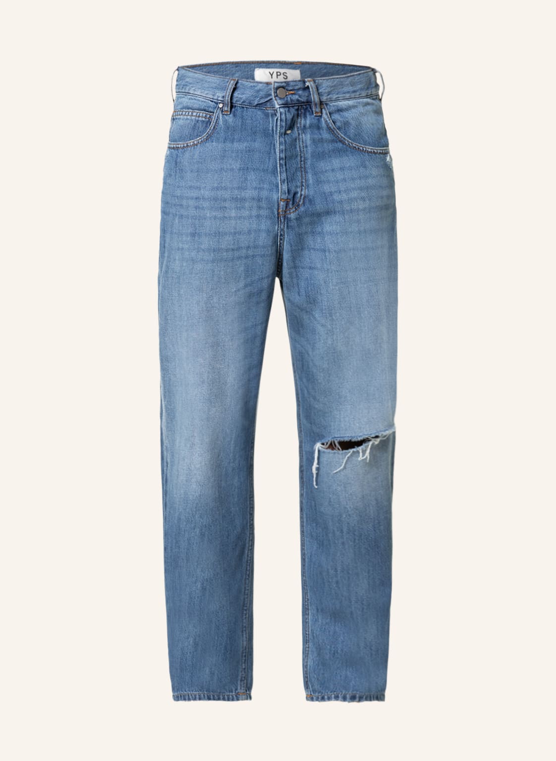 Young Poets Destroyed Jeans Toni Tapered Fit blau