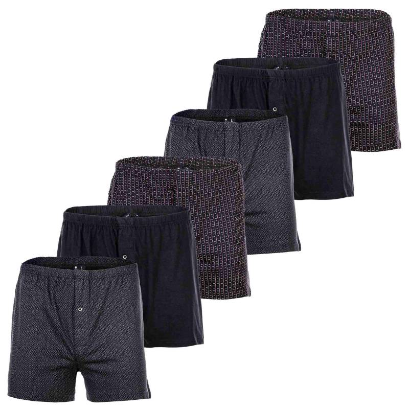 Boxershort 6er Pack Locker Sitzend Herren Schwarz Bedruckt XXL von YOURBASICS