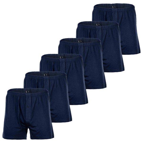 Boxershort 6er Pack Locker Sitzend Herren Blau L von YOURBASICS