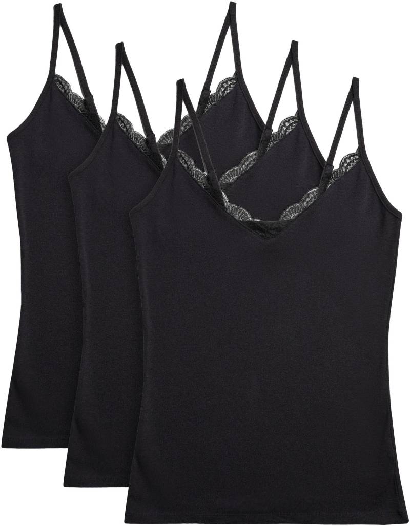 YSABEL MORA Unterhemd »BASIC COLLECTION COTTON WITH LACE«, (3er Pack), das perfekte Basic-Top für jeden Tag von YSABEL MORA