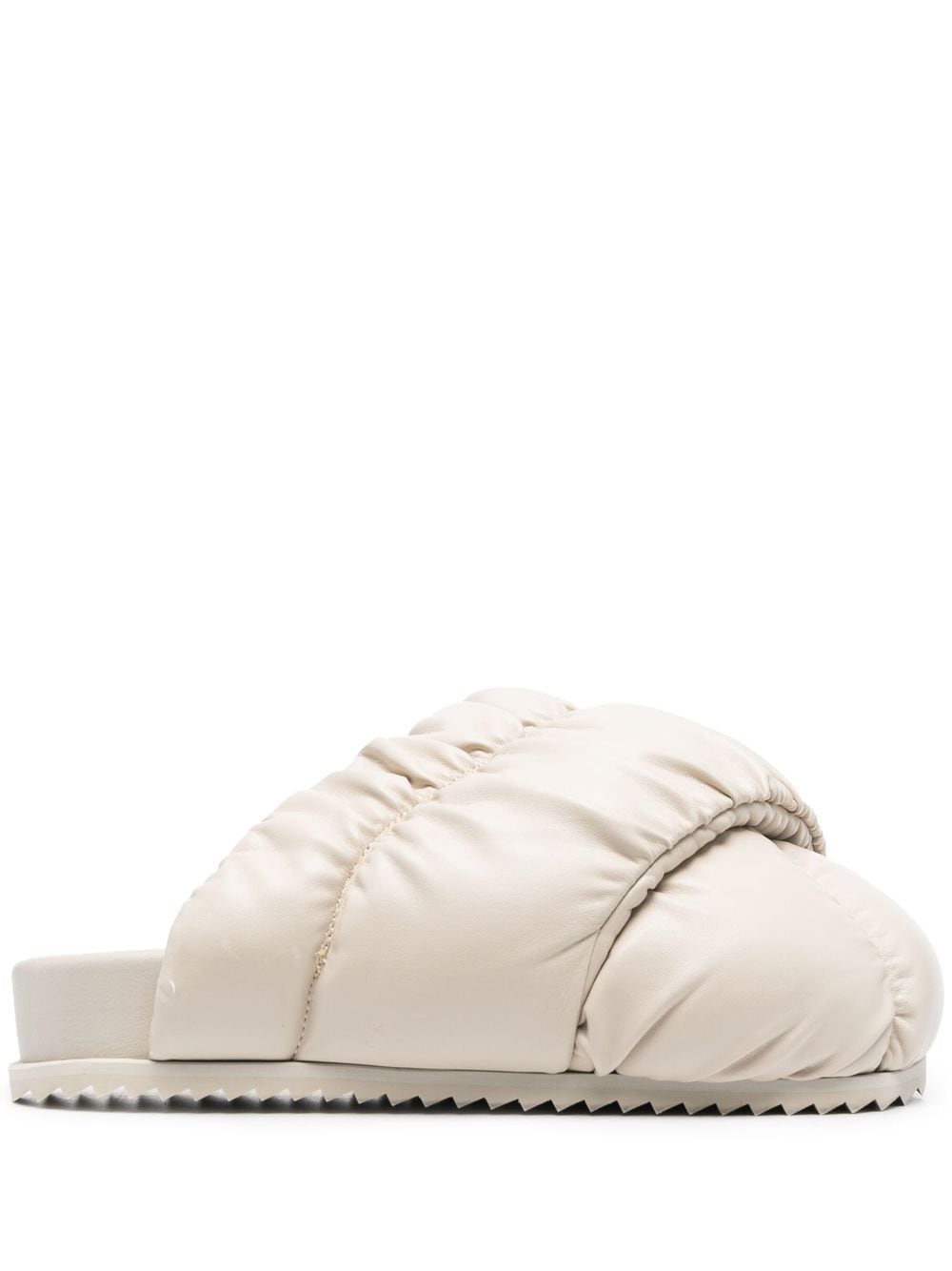 YUME YUME ruched quilted slippers - Neutrals von YUME YUME