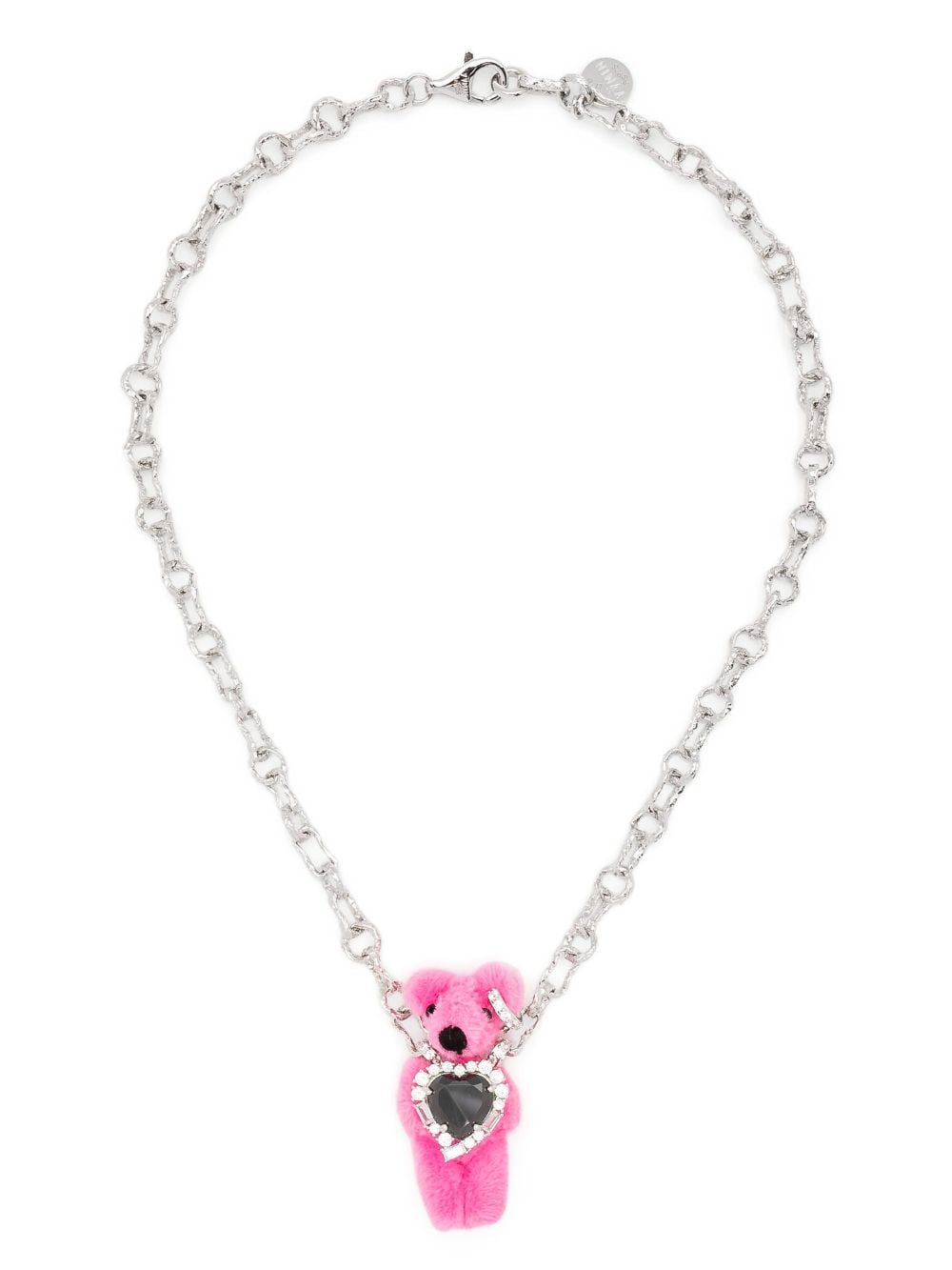 YVMIN asymmetric heart bear necklace - Pink von YVMIN