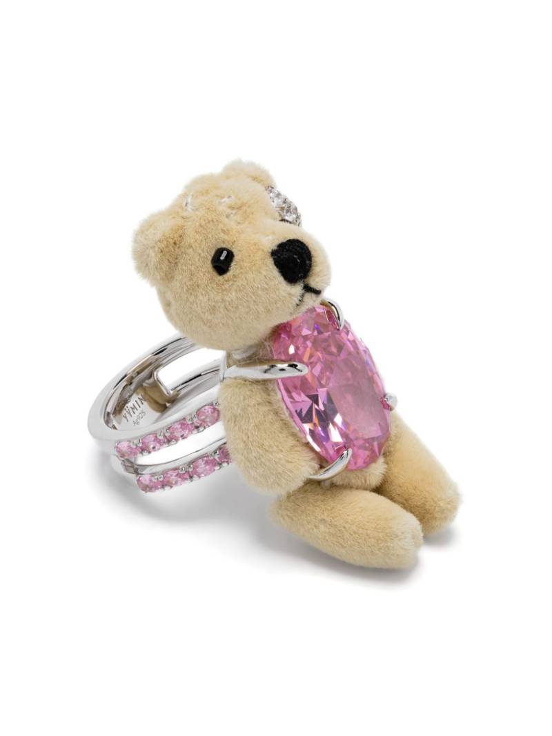 YVMIN teddy-bear gemstone ring - Neutrals von YVMIN