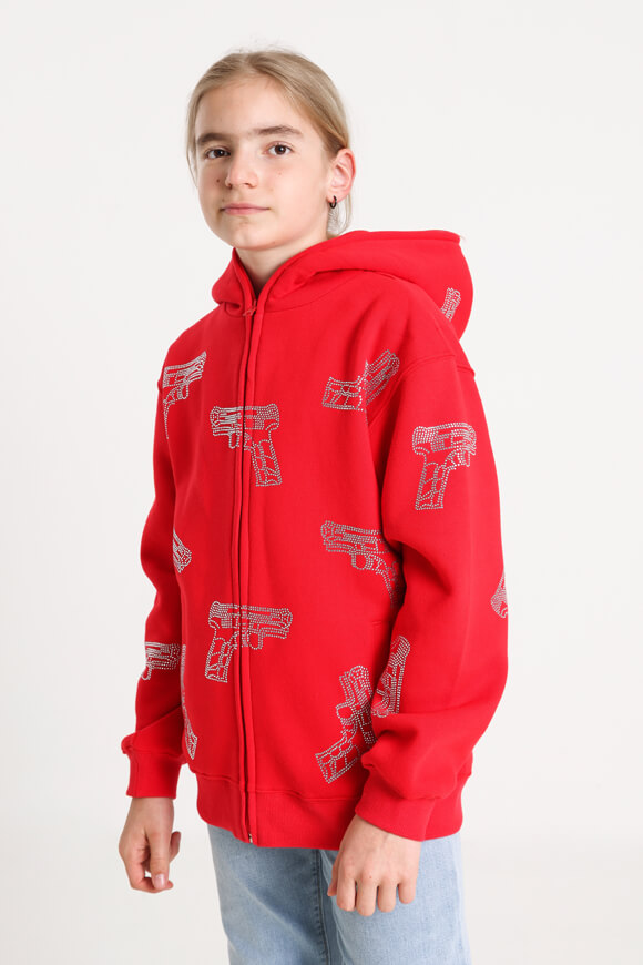 Yangster Kapuzensweatjacke | Rot + Silber | Jungen  | 12 von Yangster