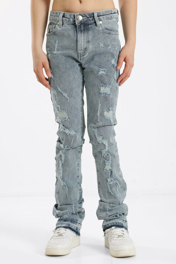 Yangster Stacked Jeans | Hellblau Denim | Jungen  | 10 von Yangster