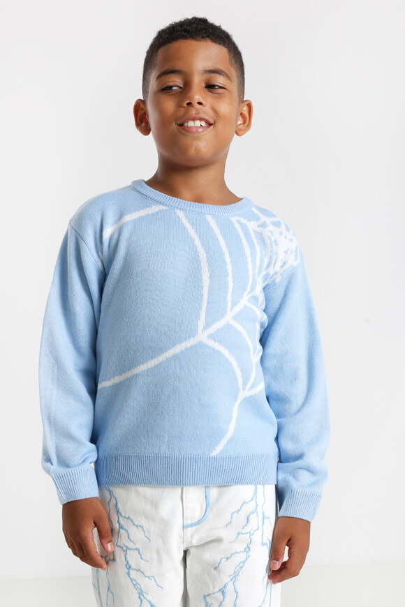 Yangster Strickpullover | Hellblau + Weiss | Jungen  | 10 von Yangster