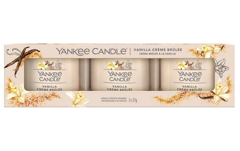 Yankee Candle Duftkerze »Vanilla Crème Brulee 3 Stück« von Yankee Candle