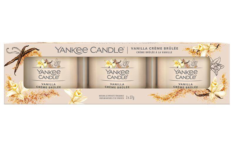 Yankee Candle Duftkerze »Vanilla Crème Brulee 3 Stück« von Yankee Candle