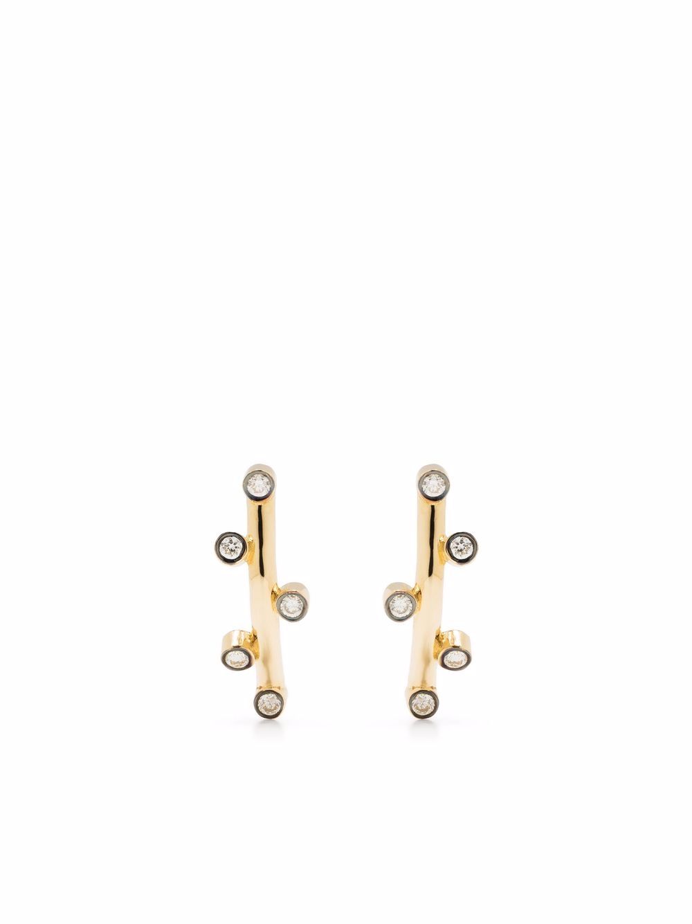 Yannis Sergakis 18kt yellow gold Fleur Sauvages diamond earrings von Yannis Sergakis