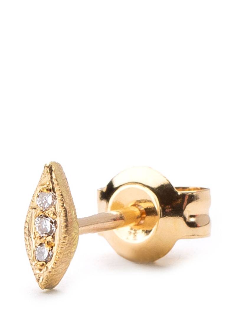 Yasuko Azuma 18kt yellow gold Leaf diamond stud earring von Yasuko Azuma