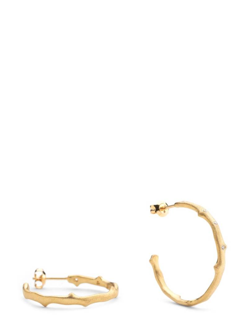 Yasuko Azuma 18kt yellow gold Thorn diamond hoop earrings von Yasuko Azuma