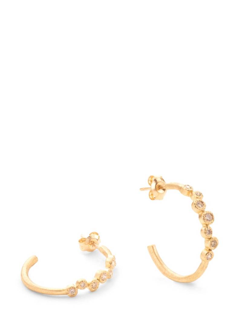 Yasuko Azuma 18kt yellow gold diamond hoop earrings von Yasuko Azuma