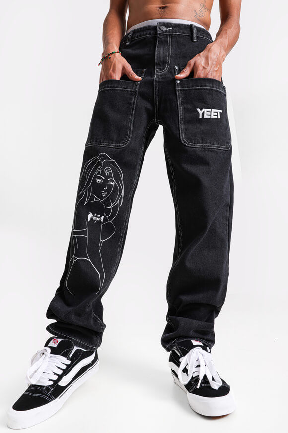 Yeet Straight Fit Jeans | Schwarz | Herren  | 30 von Yeet