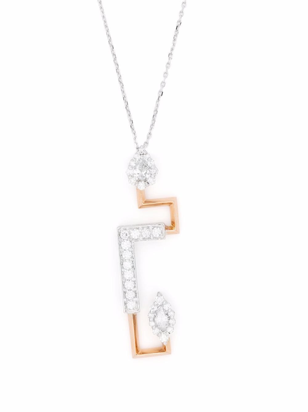 Yeprem 18kt gold diamond pendant necklace - Silver von Yeprem