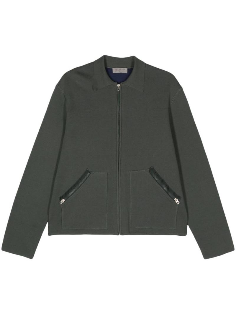 Yohji Yamamoto Pre-Owned 2000 zip-up cardigan - Green von Yohji Yamamoto Pre-Owned