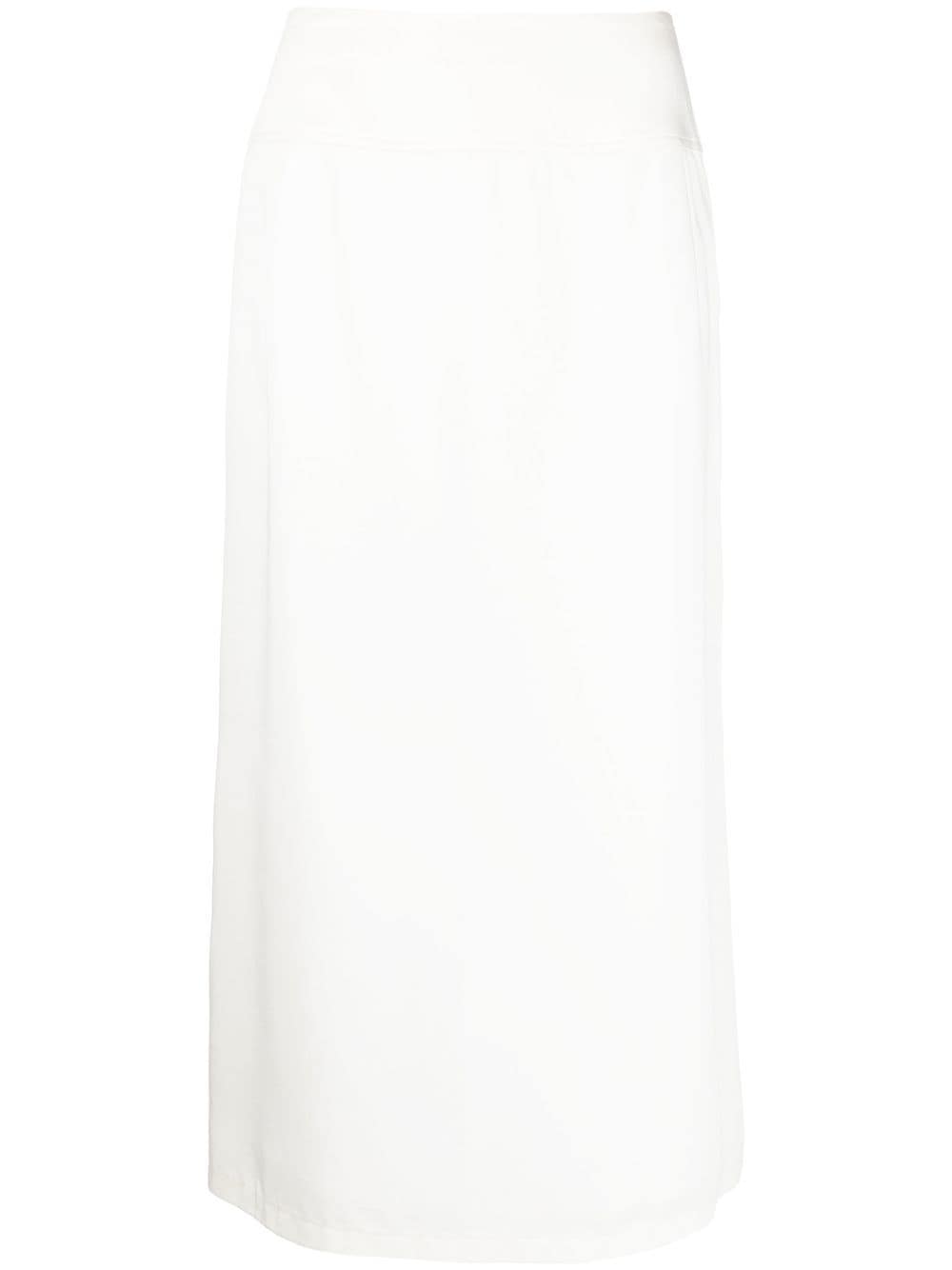 Yohji Yamamoto Pre-Owned 2000s high-waist midi skirt - White von Yohji Yamamoto Pre-Owned