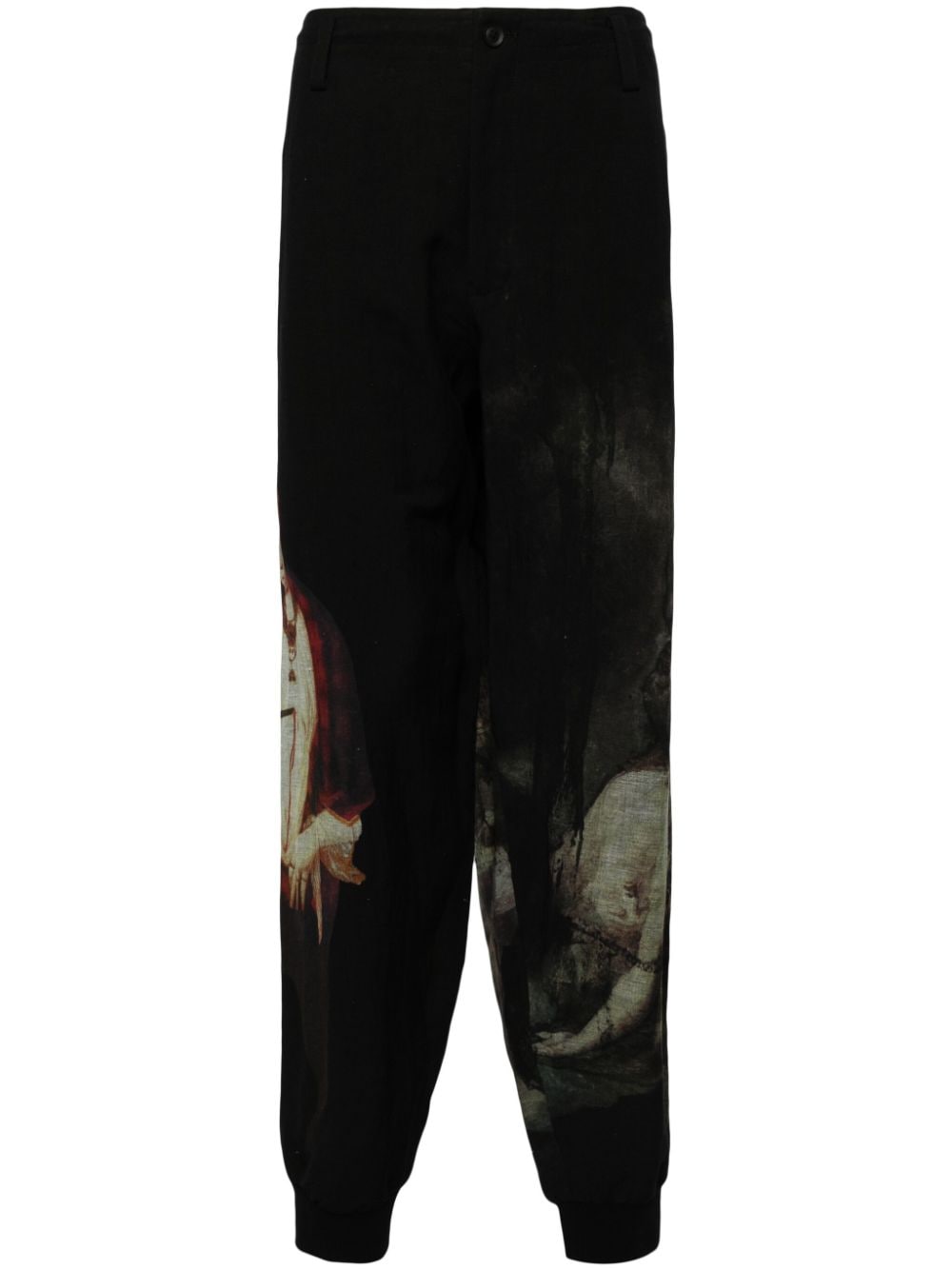 Yohji Yamamoto A Nightmare tapered trousers - Black von Yohji Yamamoto