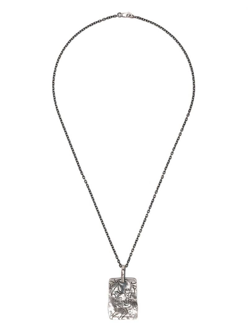 Yohji Yamamoto Dracula-engraved pendant necklace - Silver von Yohji Yamamoto