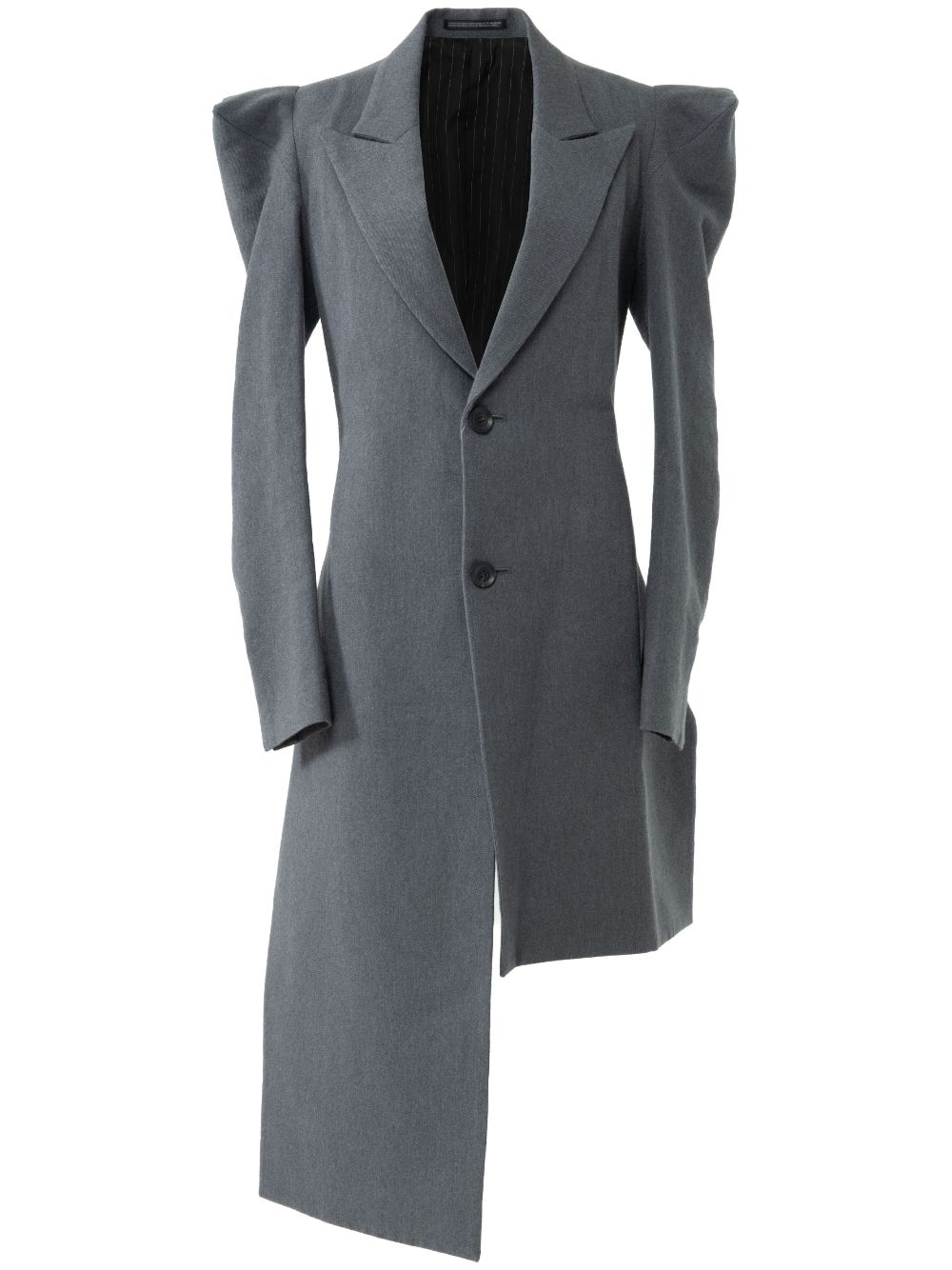 Yohji Yamamoto Gusset Unbalanced coat - Grey von Yohji Yamamoto