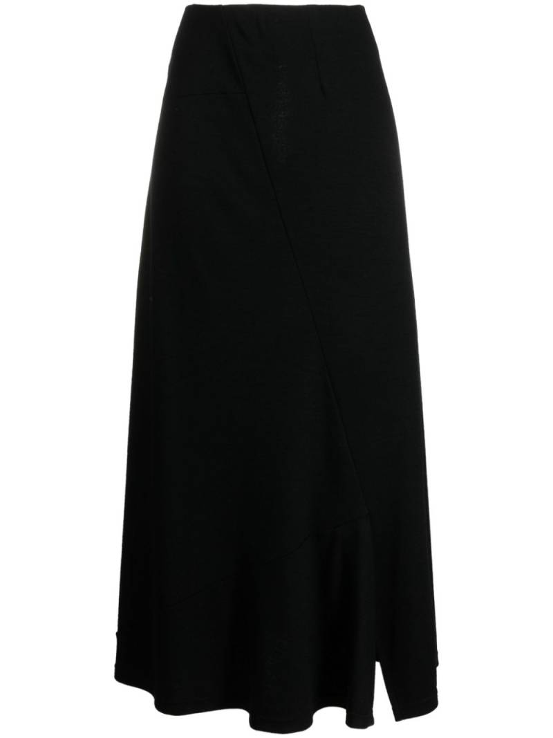 Yohji Yamamoto Luminary panelled maxi skirt - Black von Yohji Yamamoto