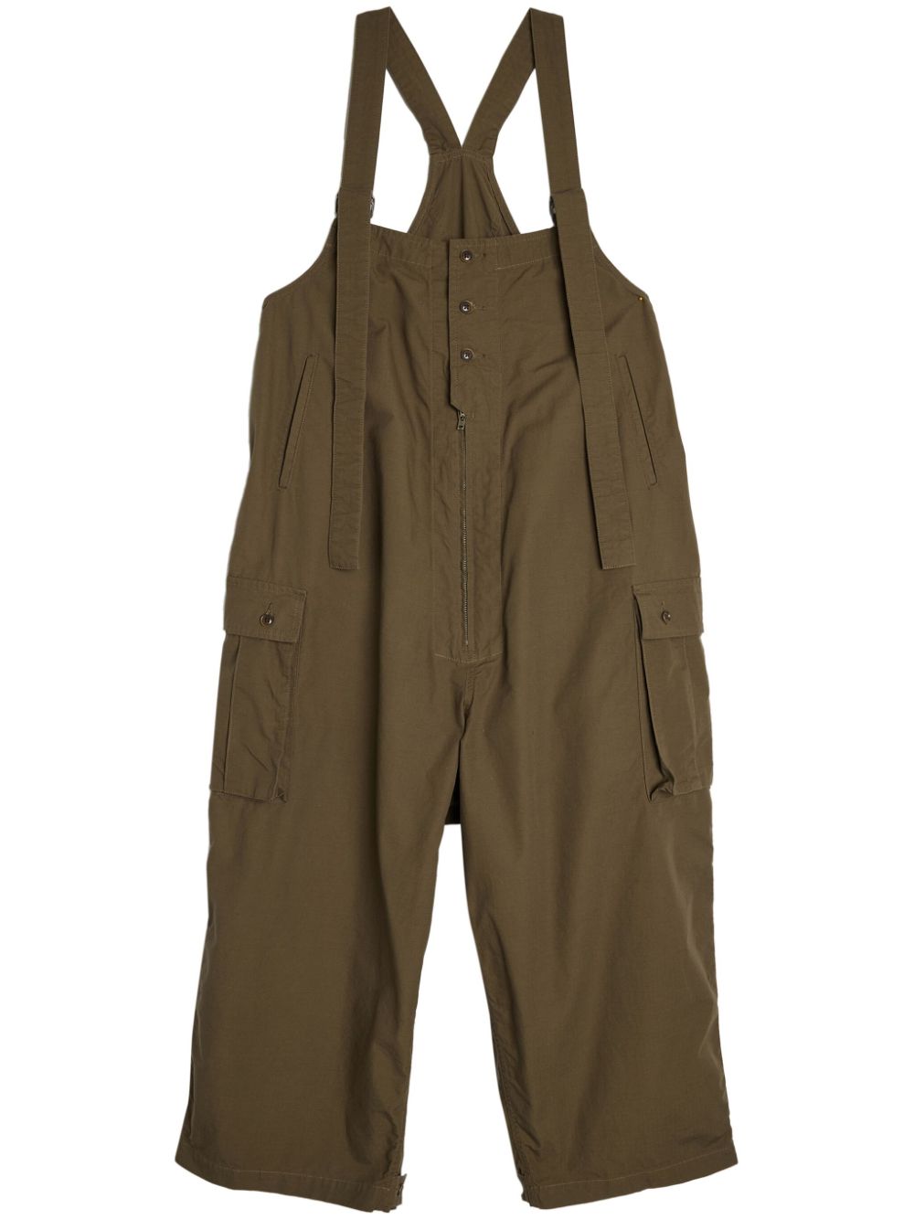 Yohji Yamamoto M-Work cotton dungarees - Green von Yohji Yamamoto