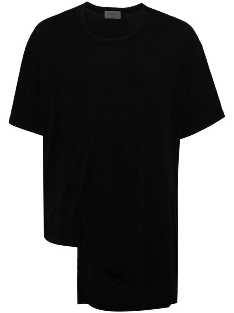 Yohji Yamamoto asymmetric design T-shirt - Black von Yohji Yamamoto