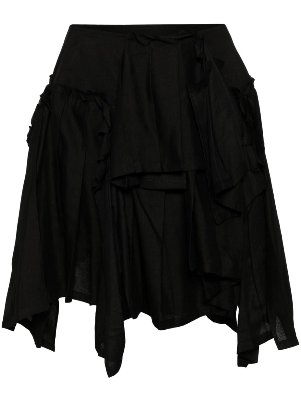 Yohji Yamamoto asymmetric-design skirt - Black von Yohji Yamamoto