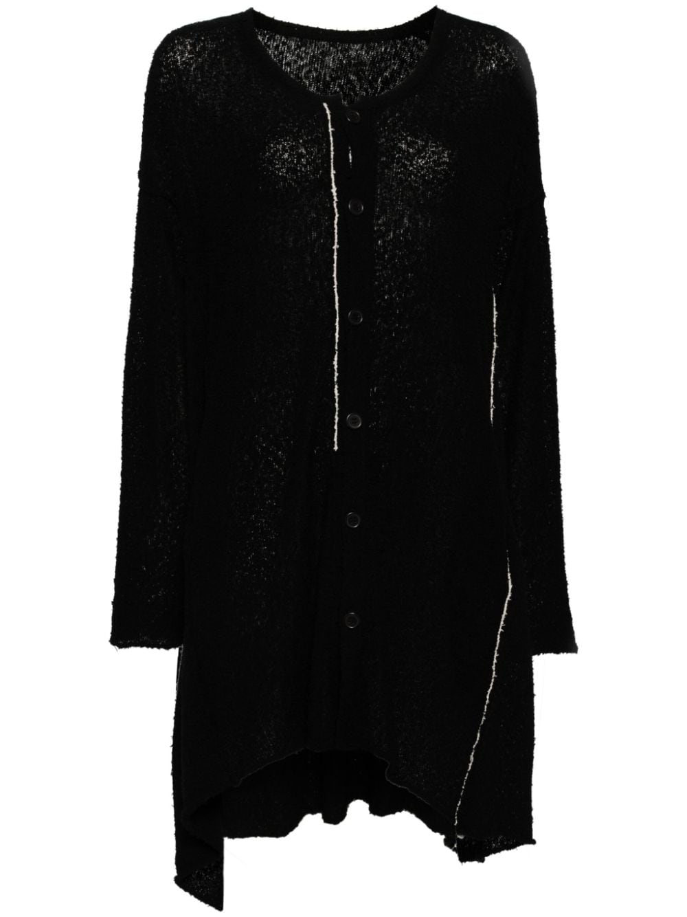 Yohji Yamamoto asymmetric knitted dress - Black von Yohji Yamamoto