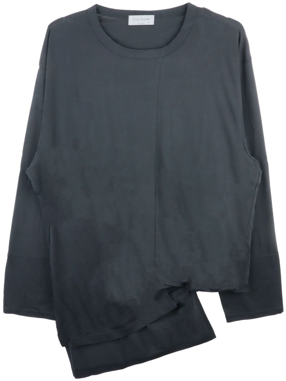 Yohji Yamamoto asymmetric long-sleeved T-shirt - Black von Yohji Yamamoto