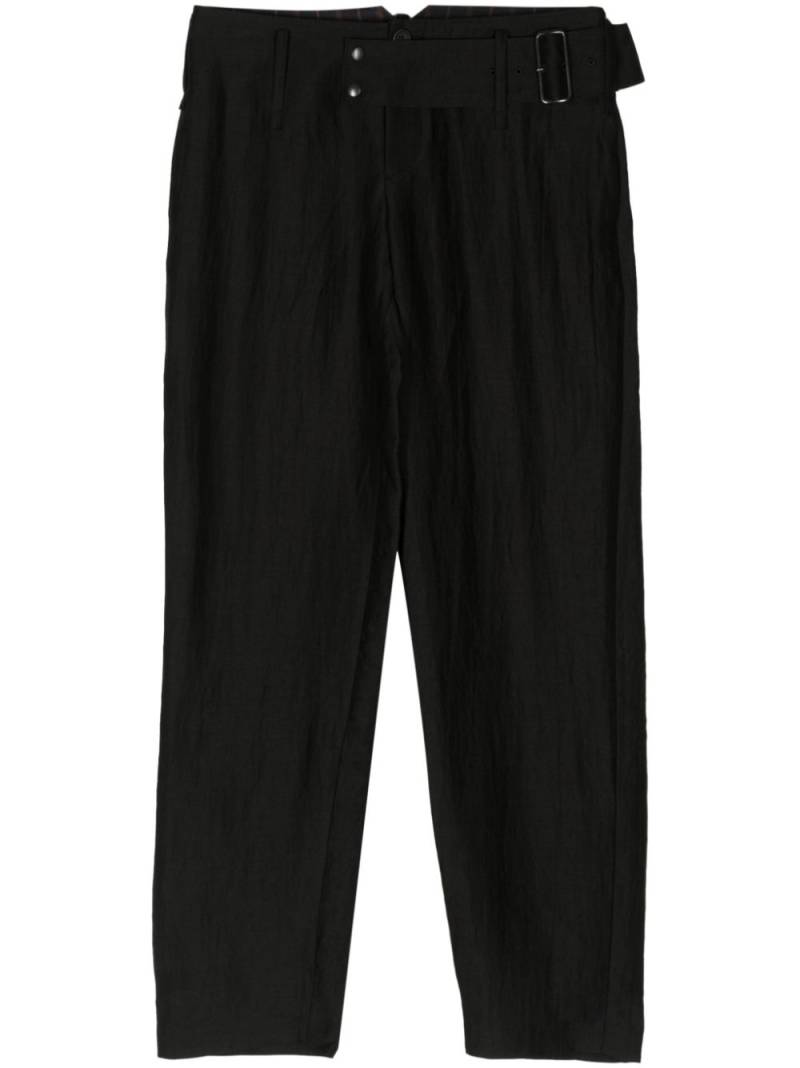 Yohji Yamamoto belted straight-leg trousers - Black von Yohji Yamamoto