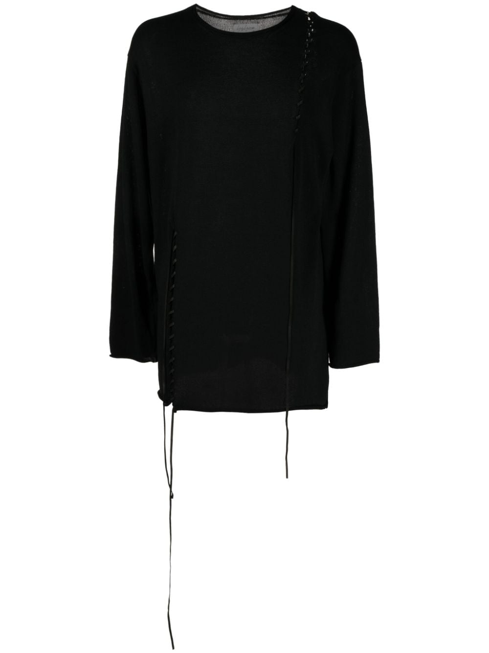 Yohji Yamamoto braid-detail sweatshirt - Black von Yohji Yamamoto