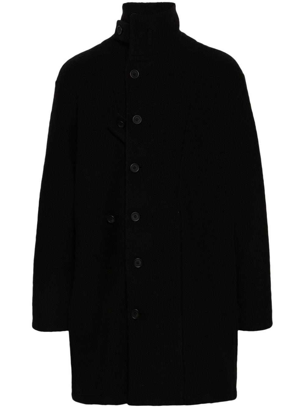 Yohji Yamamoto brushed coat - Black von Yohji Yamamoto