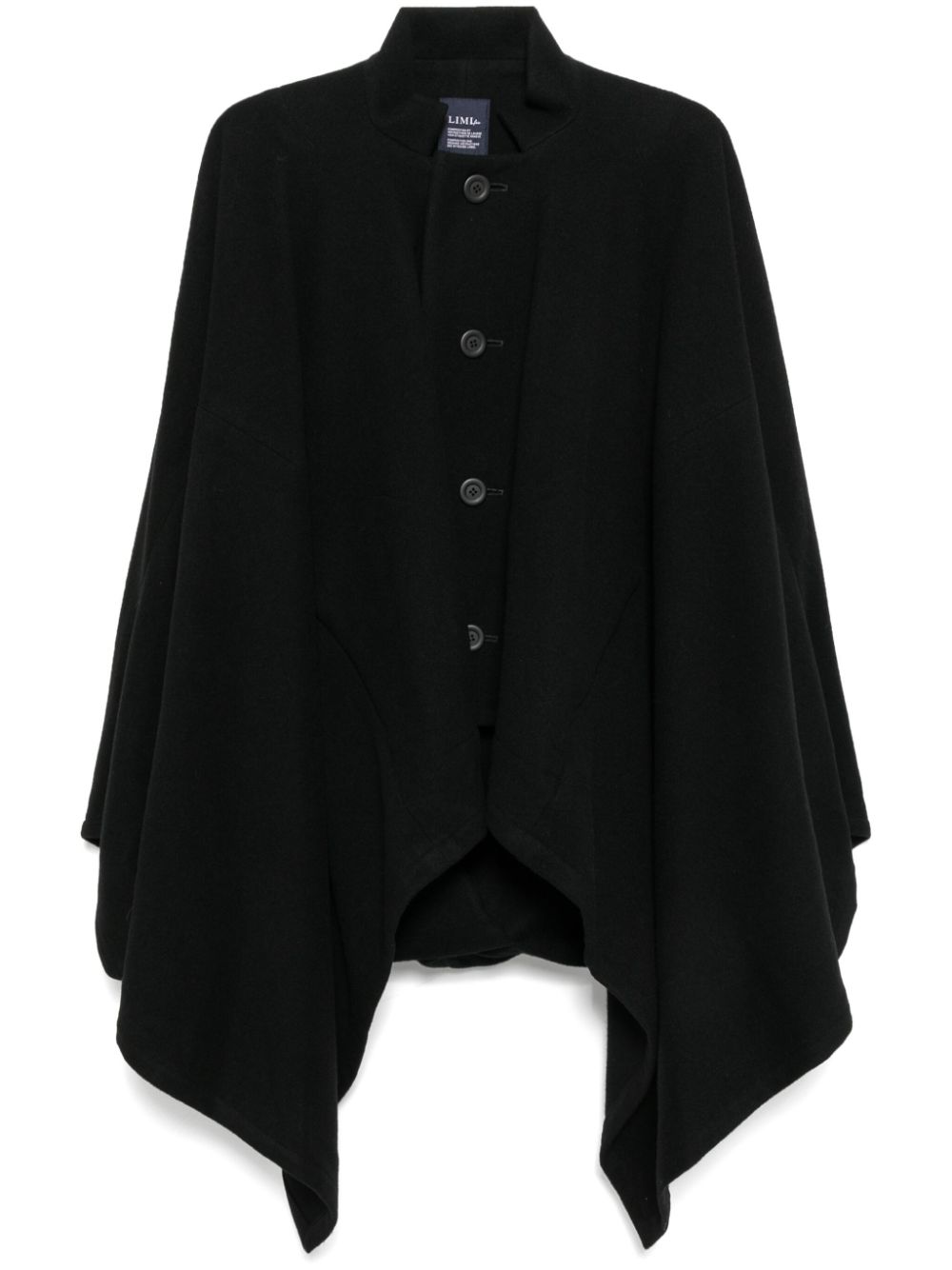 Yohji Yamamoto button-up cape - Black von Yohji Yamamoto