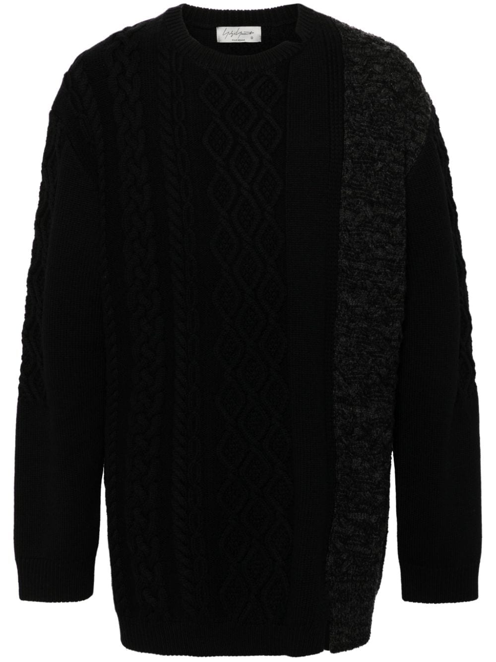 Yohji Yamamoto cable-knit sweater - Black von Yohji Yamamoto